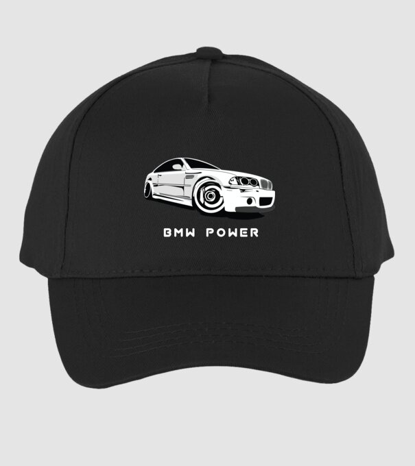 BMW power minta fekete pólón