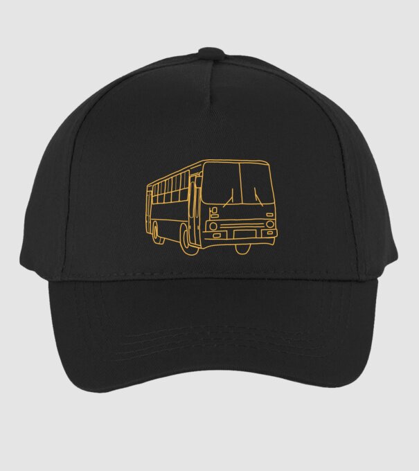 Ikarus busz minta fekete pólón
