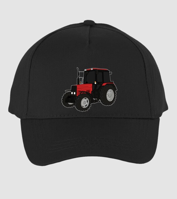 Traktor minta fekete pólón