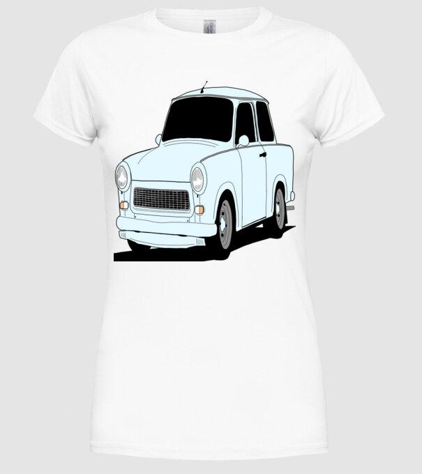 Trabant minta fehér pólón