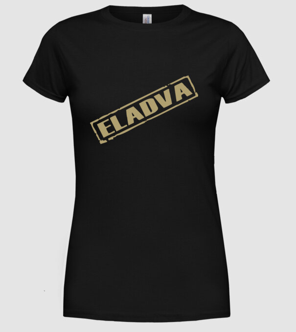 Eladva minta fekete pólón