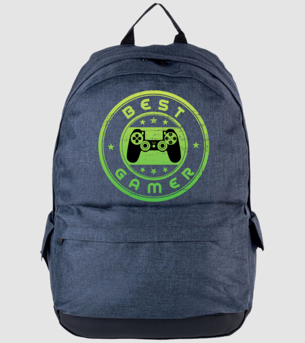 Best gamer minta farmerkék pólón