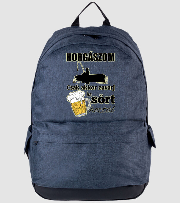 Horgászom csak akkor zavarj ha sört hoztál minta farmerkék pólón