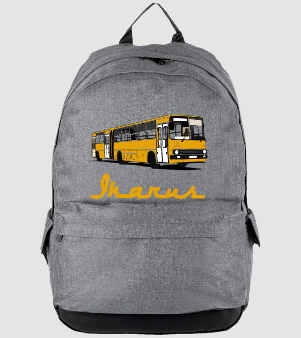 Busz minta szürke pólón