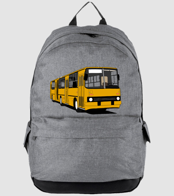 Busz minta szürke pólón