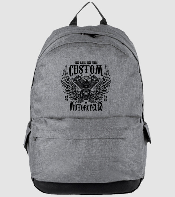 Custom motorcycles minta szürke pólón