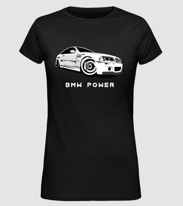 BMW power minta fekete pólón