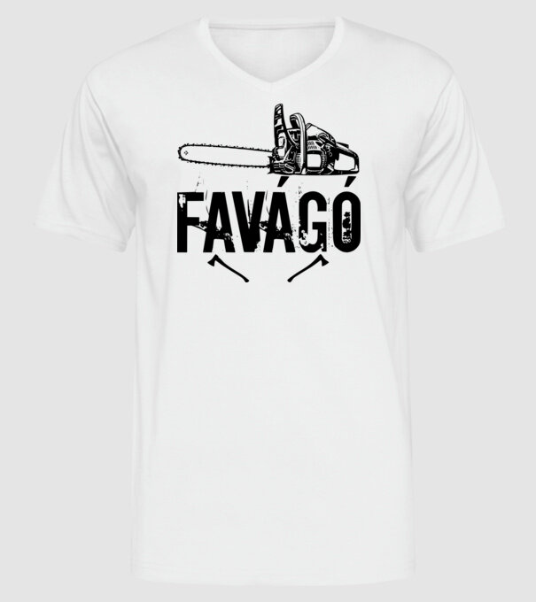 favágó minta fehér pólón