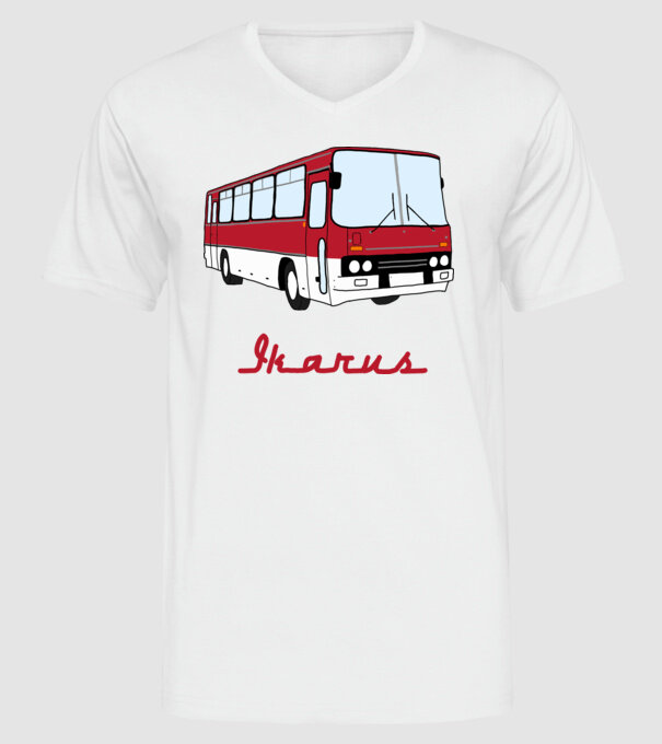 Ikarus minta fehér pólón