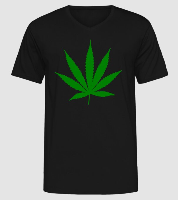 cannabis minta fekete pólón
