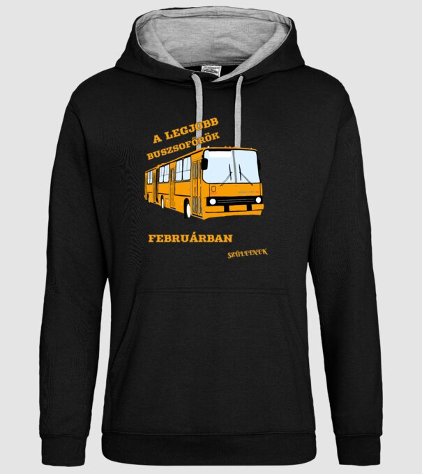 A Legjobb buszsofőrök minta fekete pólón