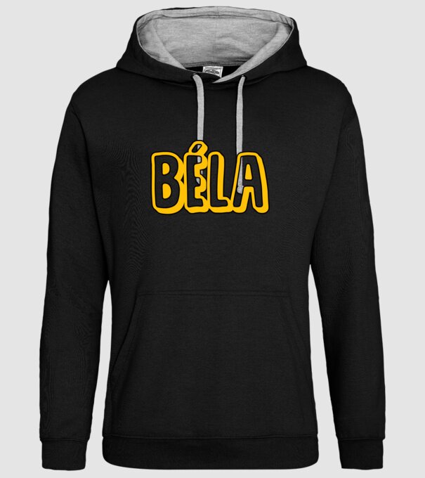 Béla minta fekete pólón