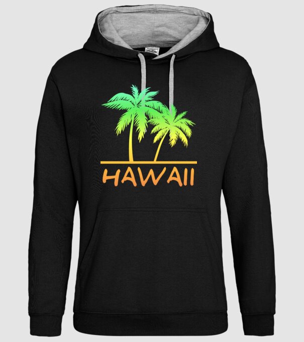 Hawaii minta fekete pólón