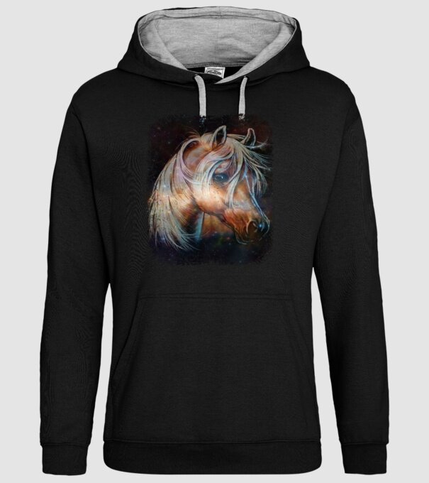 horse minta fekete pólón