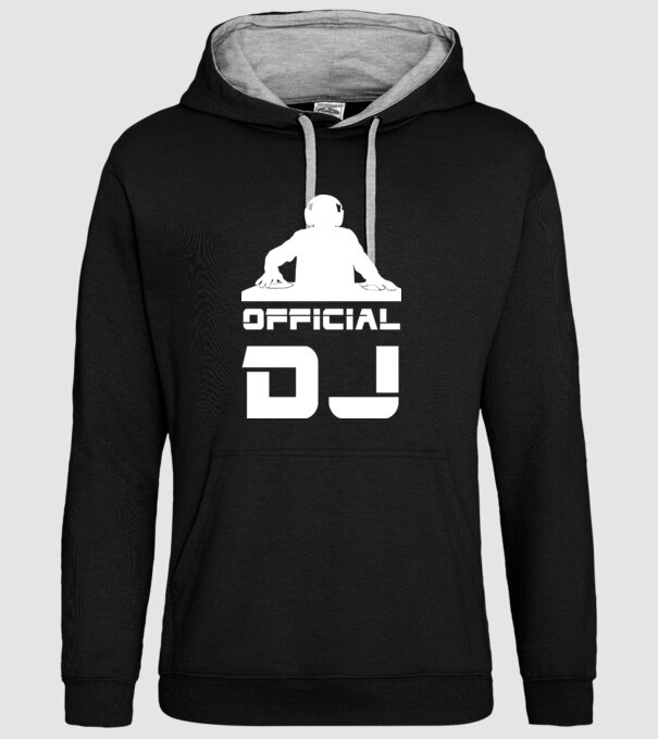official dj minta fekete pólón