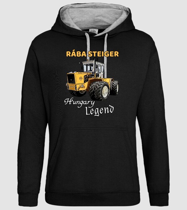 Rába steiger minta fekete pólón