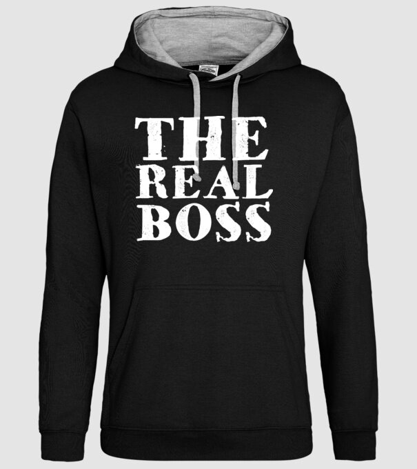 The real boss minta fekete pólón