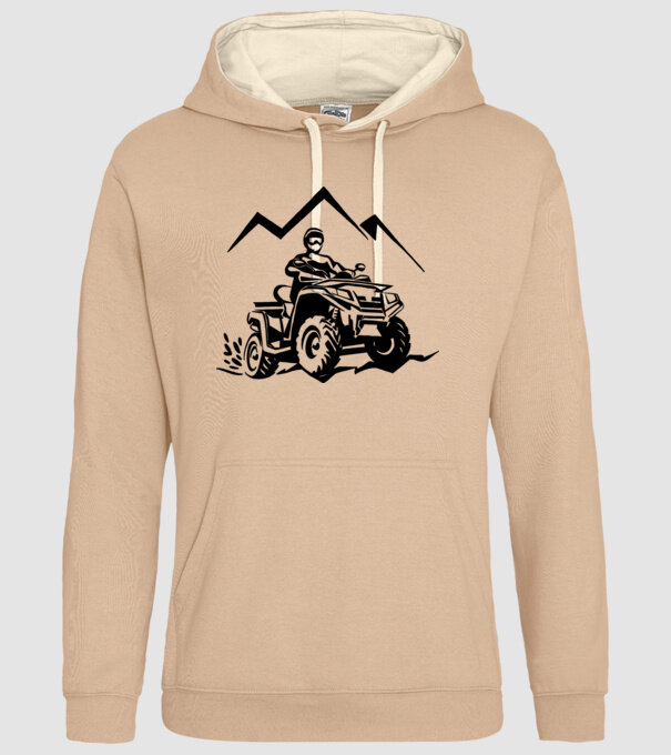 atv quad minta homokszín pólón