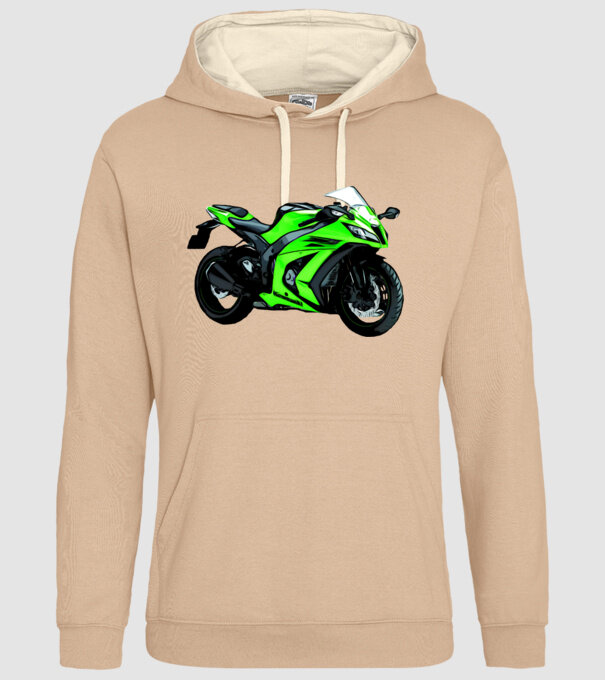 Kawasaki ninja sport motor minta homokszín pólón