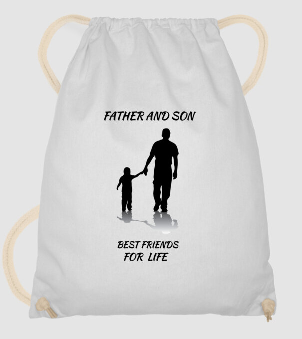 Father and son best friends for life minta fehér pólón