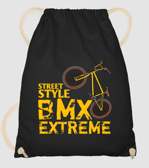 Bmx minta fekete pólón