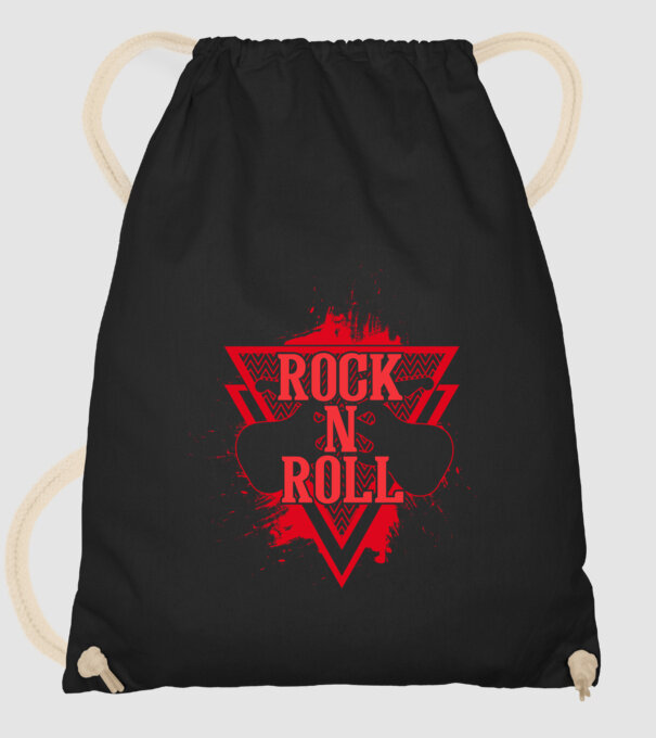 rock n' roll minta fekete pólón