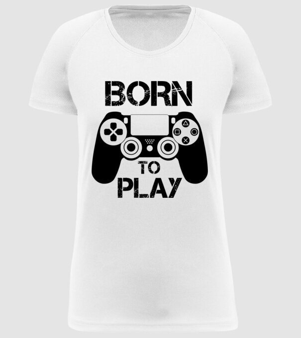 Born to play minta fehér pólón