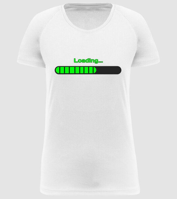 Loading minta fehér pólón