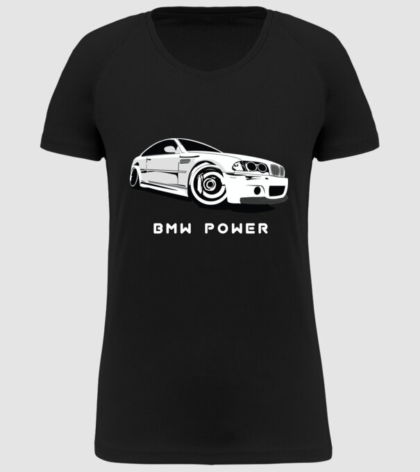 BMW power minta fekete pólón
