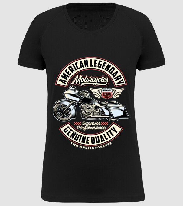 Motorcycle minta fekete pólón