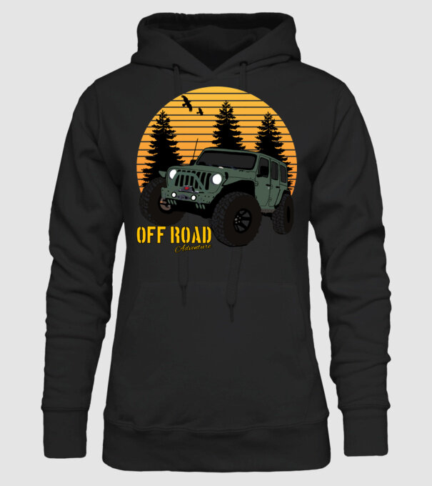 Off Road adventure minta fekete pólón