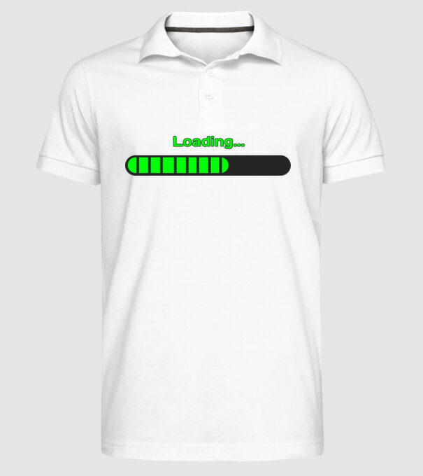 Loading minta fehér pólón