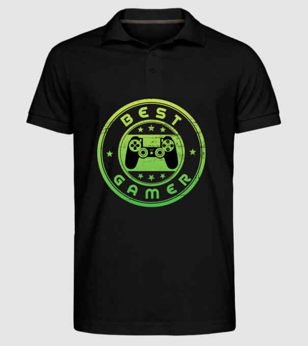 Best gamer minta fekete pólón