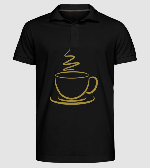 coffee minta fekete pólón