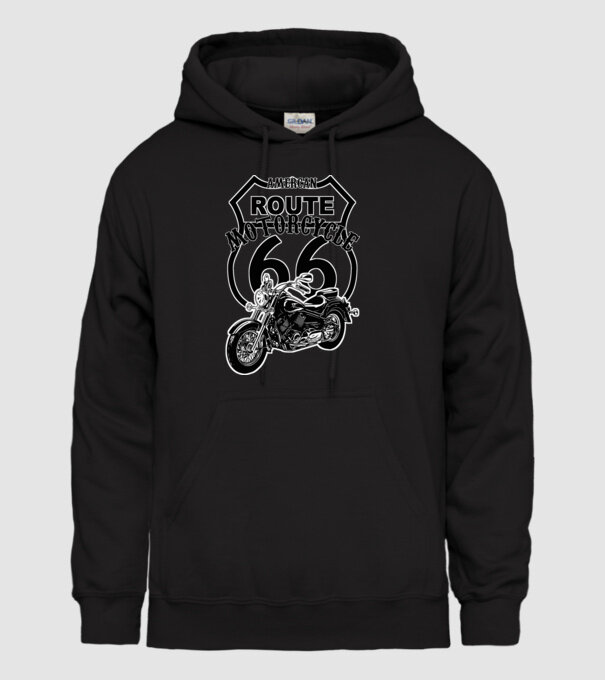 american motorcycle minta fekete pólón