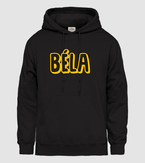 Béla minta fekete pólón