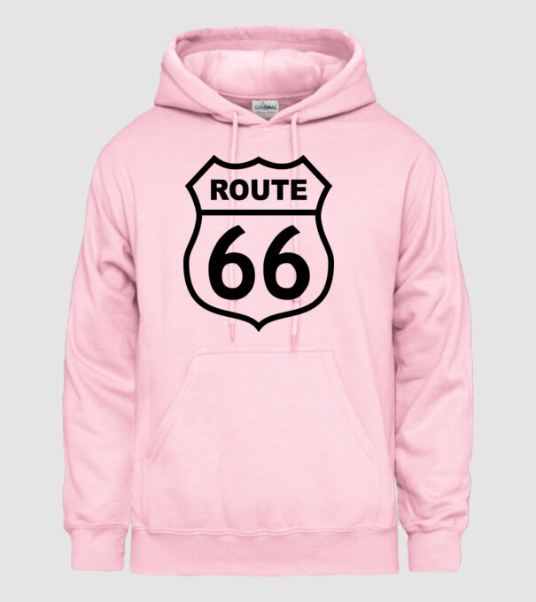 route 66 minta világos rózsaszín pólón