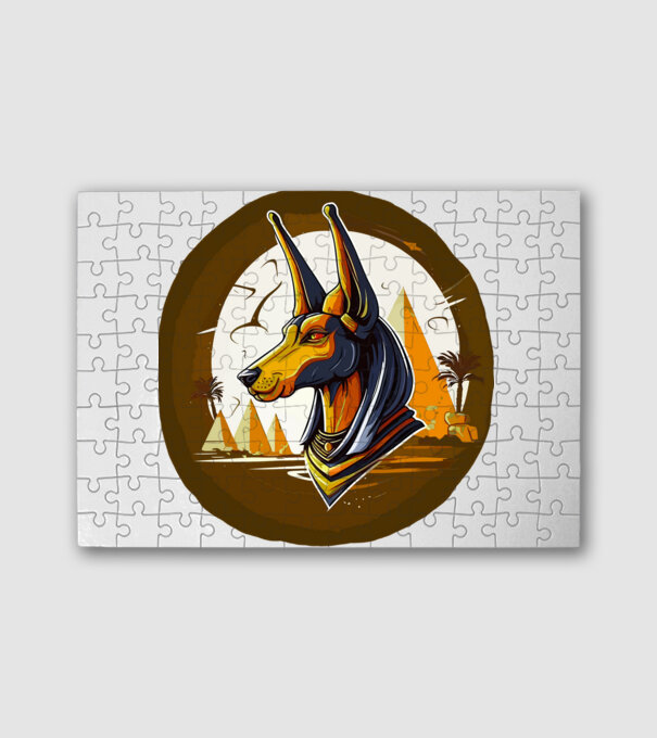 anubis minta fehér pólón