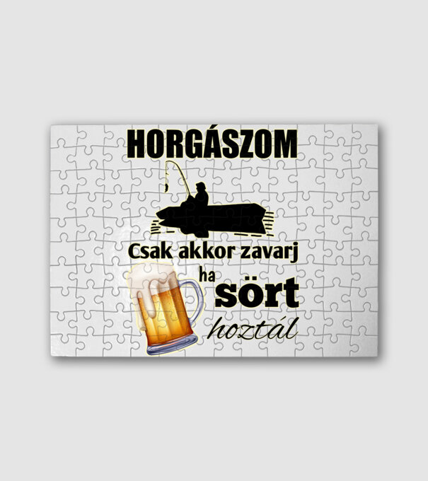 Horgászom csak akkor zavarj ha sört hoztál minta fehér pólón