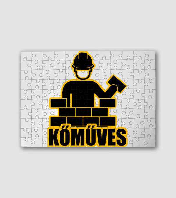 Kőműves minta fehér pólón
