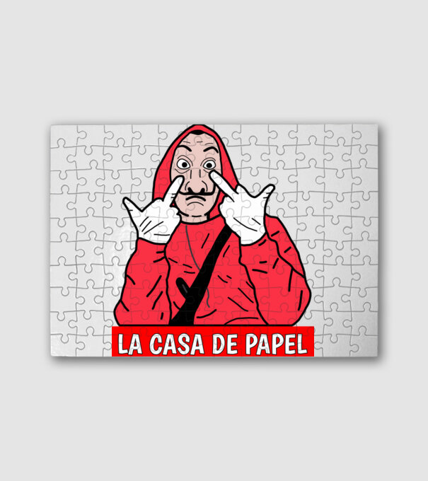 La casa de papel minta fehér pólón