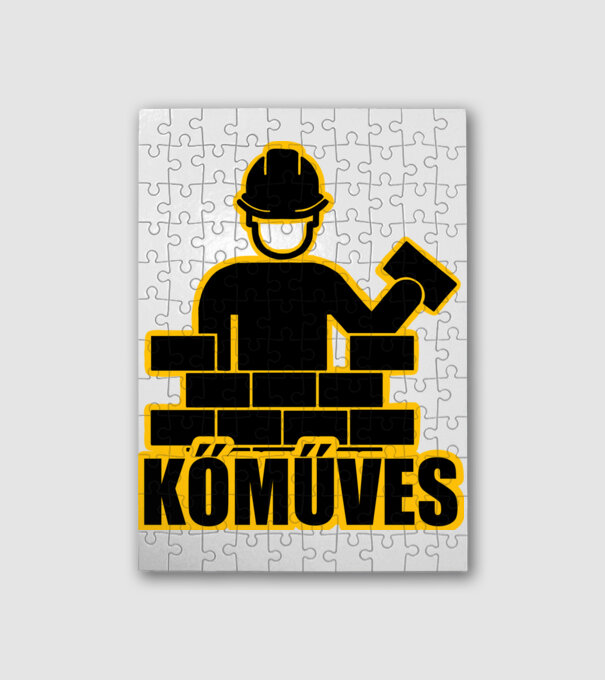 Kőműves minta fehér pólón