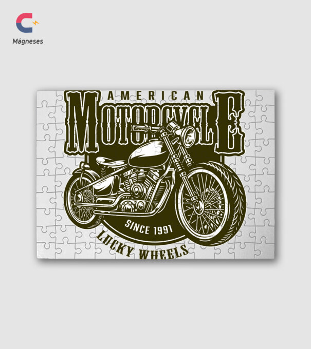 Motorcycle  minta fehér pólón