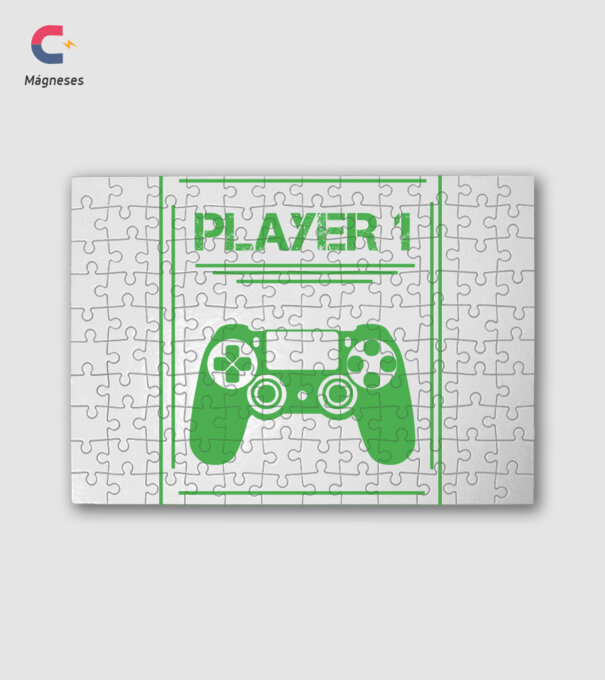 PLAYER 1 minta fehér pólón