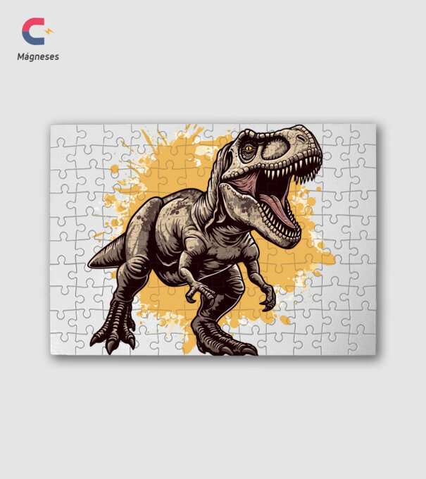 T-rex minta fehér pólón