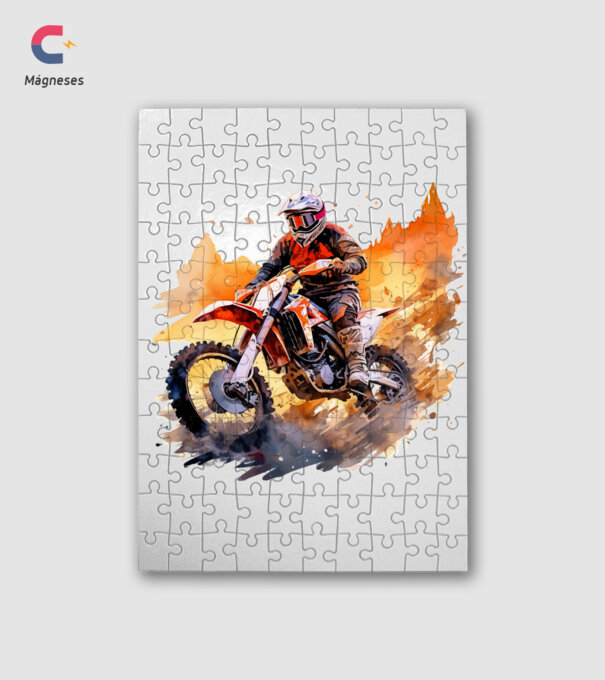 Motocross minta fehér pólón