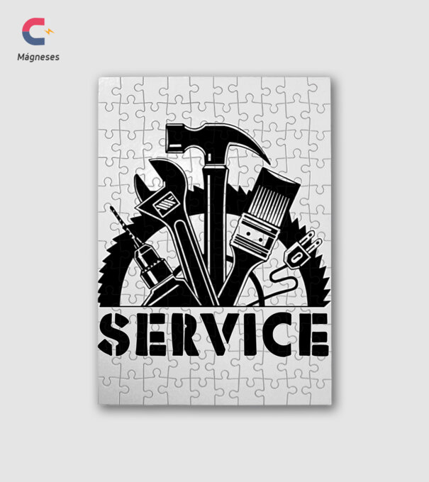 Service minta fehér pólón