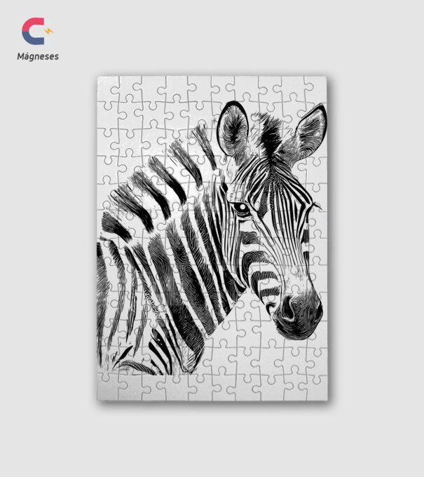 Zebra minta fehér pólón