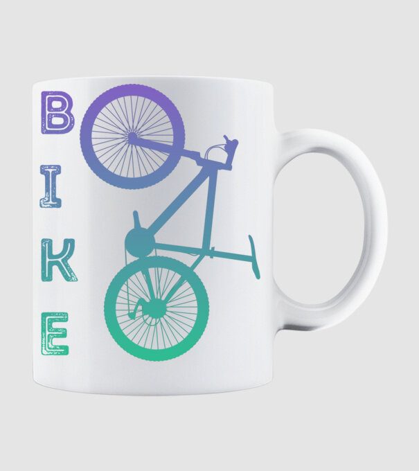 Bike minta fehér pólón