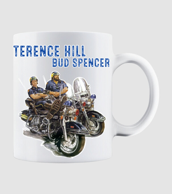 Bud Spencer és Terence Hill  minta fehér pólón